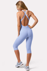 Oh Polly Bo+Tee Combinaison Capri Sky Bleu Ciel Sport