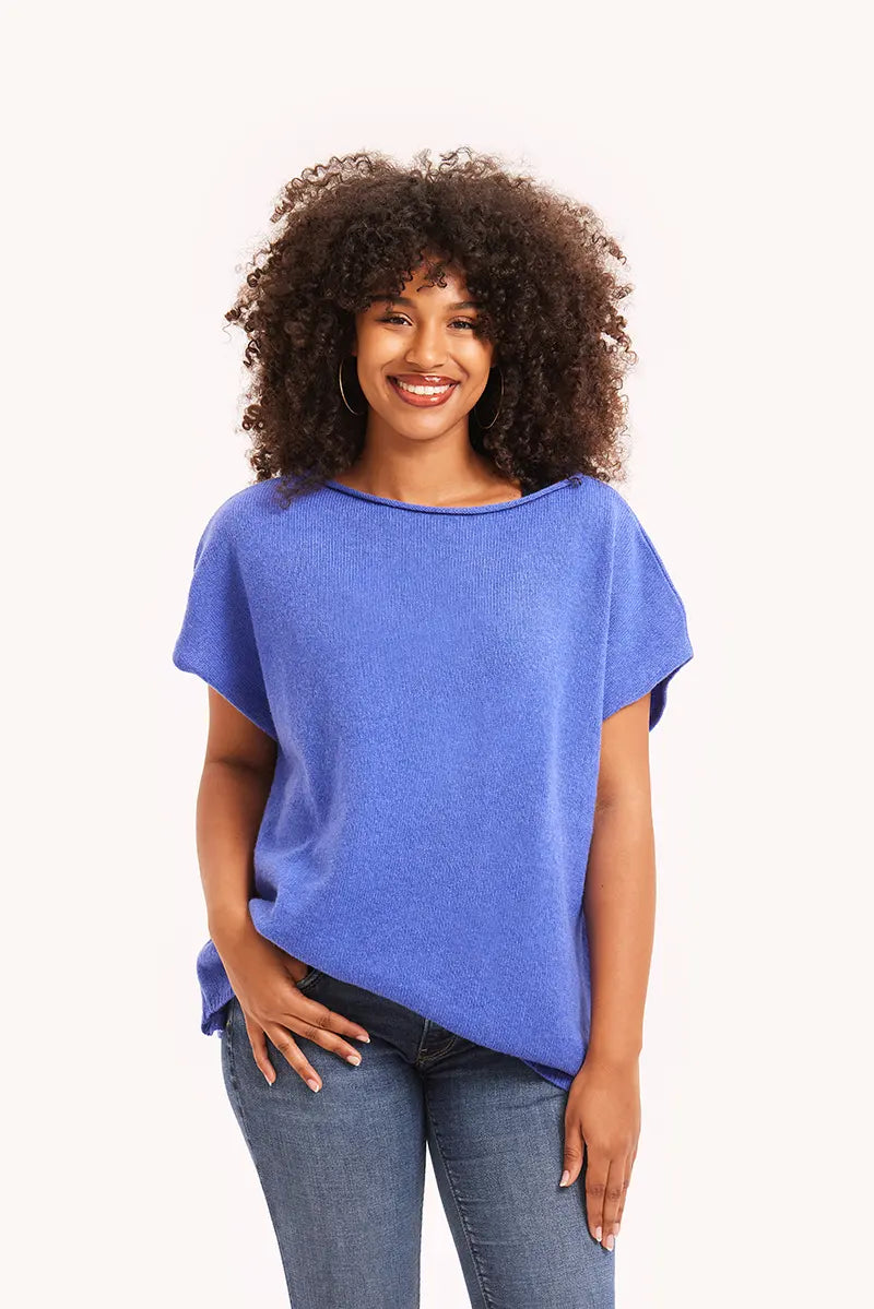 Thelma & Rose Willem poncho gris doux T1