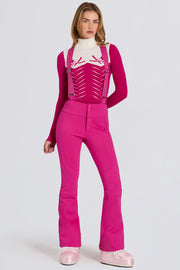 Oh Polly Coats Jackets salopette ski rose imperméable matelassée