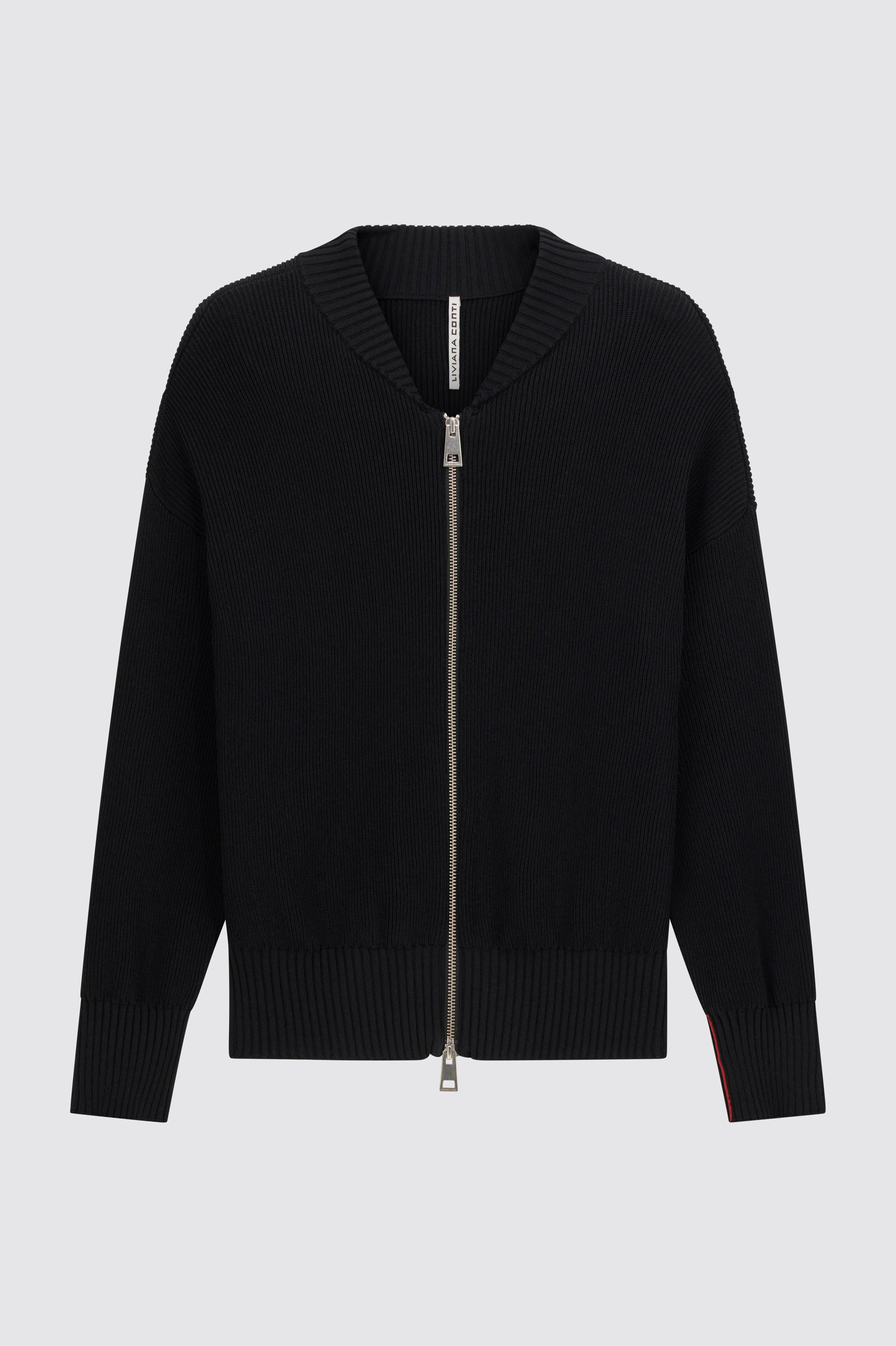 Liviana Conti Marcel cardigan bomber viscose noir
