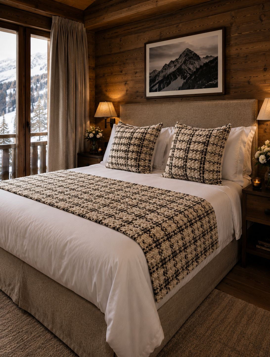The Ethiquette Maison Megève housse de coussin tweed 60x60