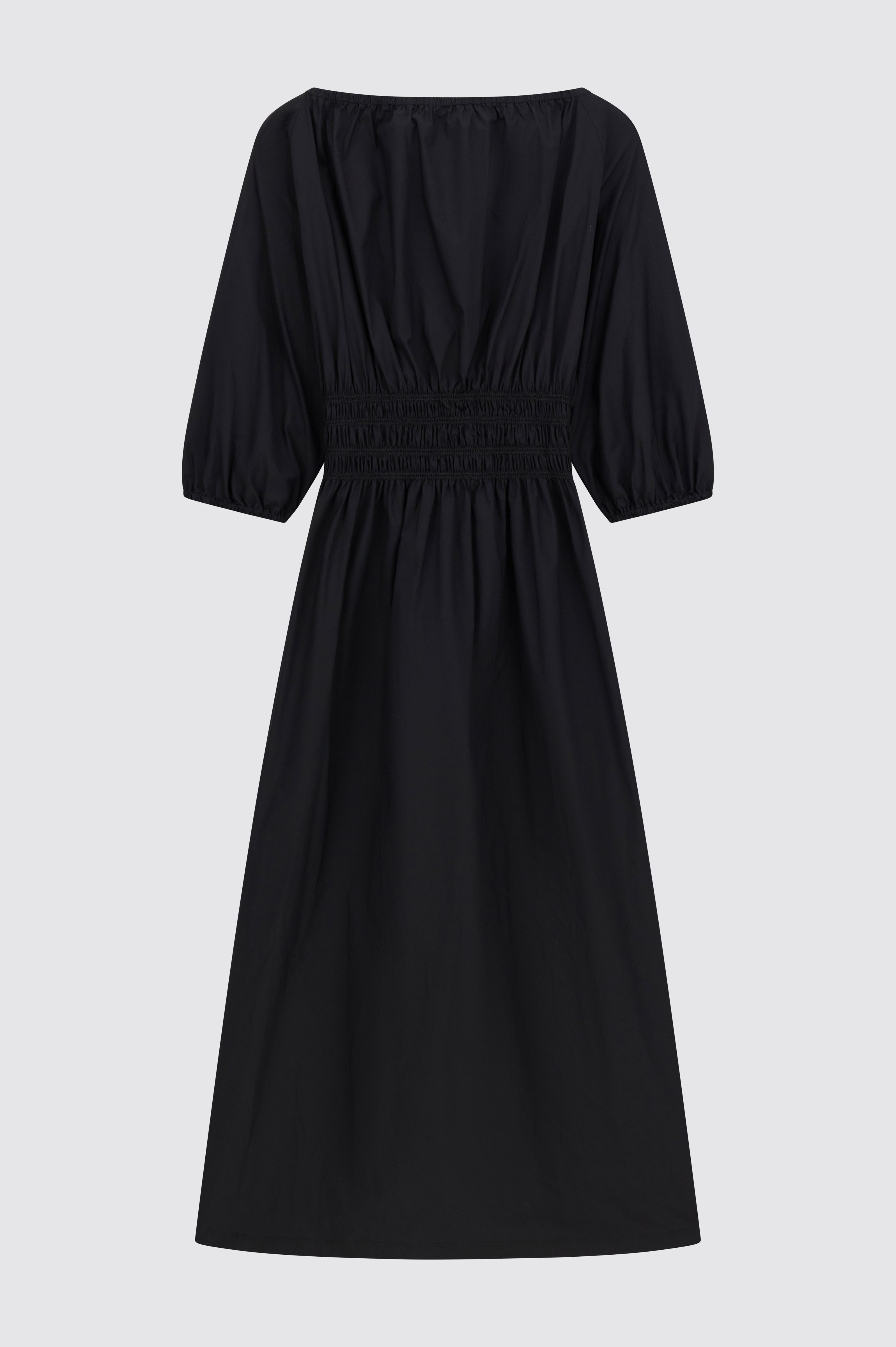Liviana Conti Nilufar robe longue noire popeline