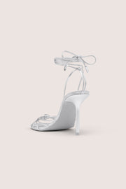 Oh Polly Shoes Sora sandales argent lacets 10 cm