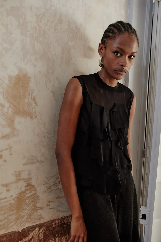Liviana Conti Miley top femme noir viscose