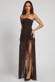 Oh Polly Ersilia 14504B robe maxi snake strass bandeau