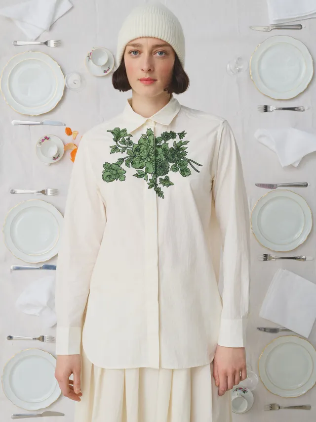 Mii Mii à table Chemise Assia chemise coton XS à XXL crème