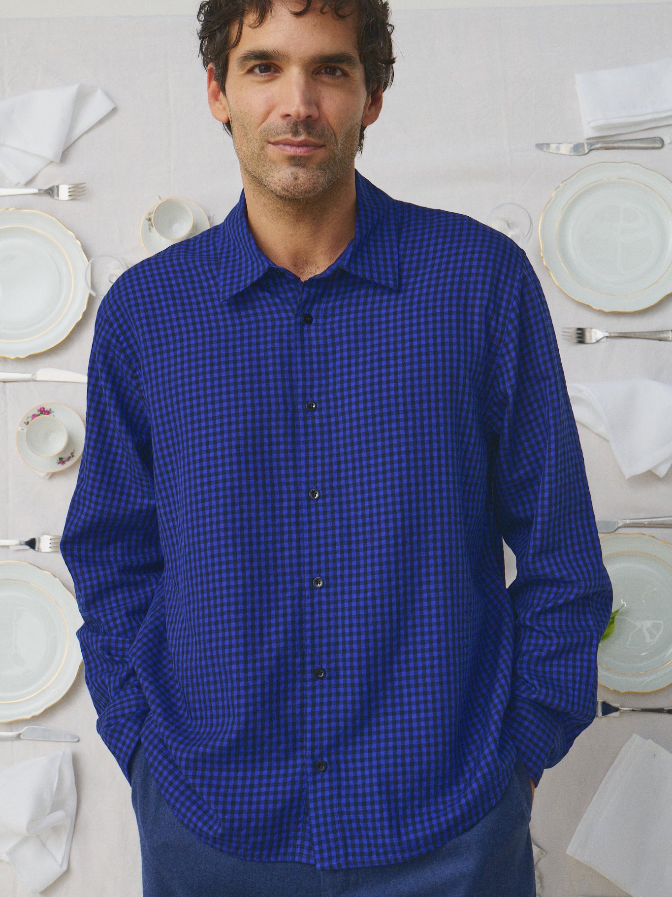 Mii à table Irfan chemise homme à carreaux taille M