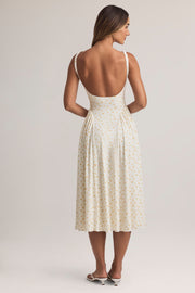 Oh Polly Aireen robe midaxi floral col carré