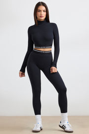 Oh Polly Grounded BT1374 top crop noir dos nu