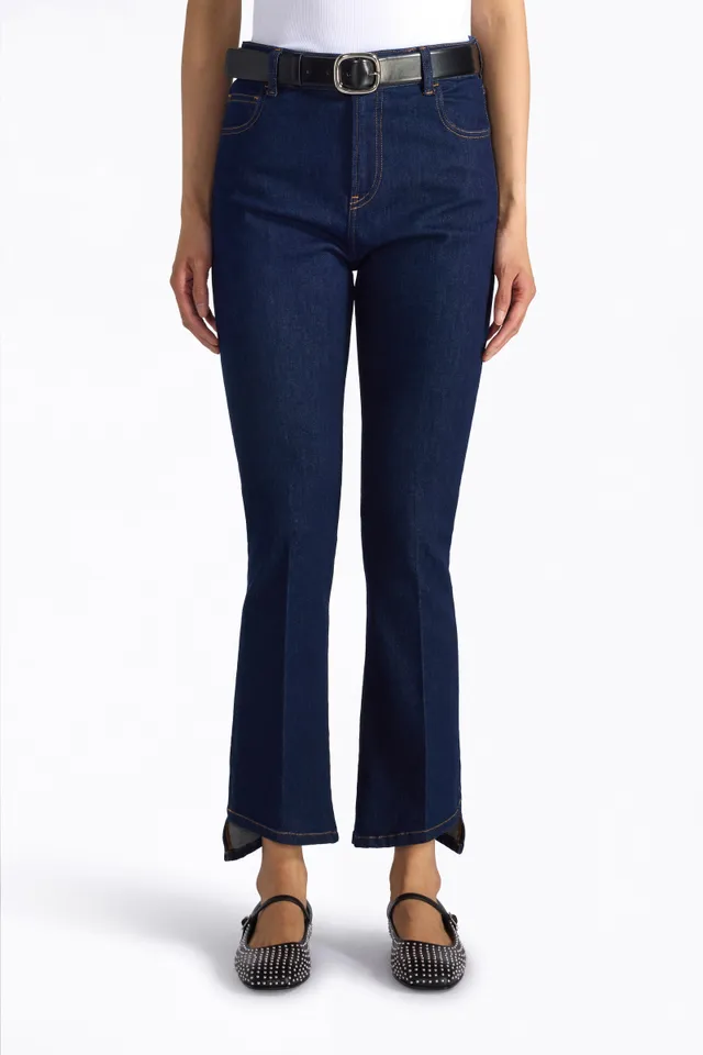 Liviana Conti Rooney jean flare bleu coton stretch