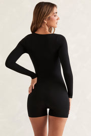 Oh Polly Rue 5415 body manches longues noir moulant