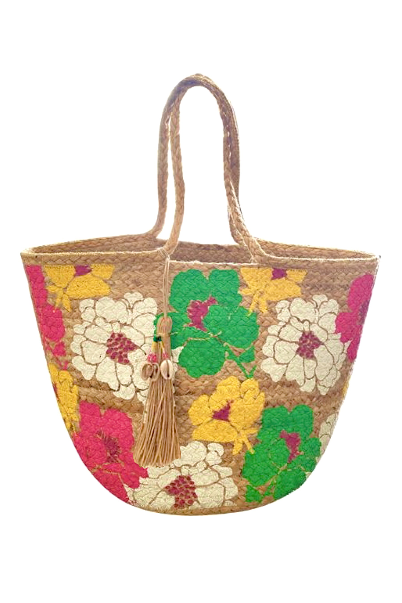 Chicosoleil Magnolia Small Panier jute vert