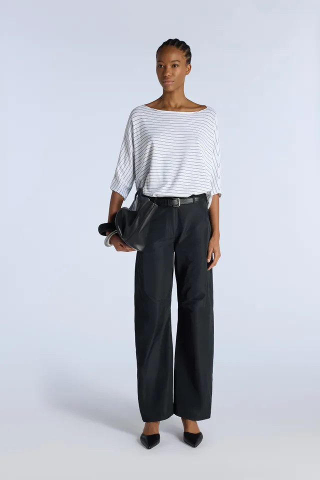 Liviana Conti Wilma pull rayé blanc nuit