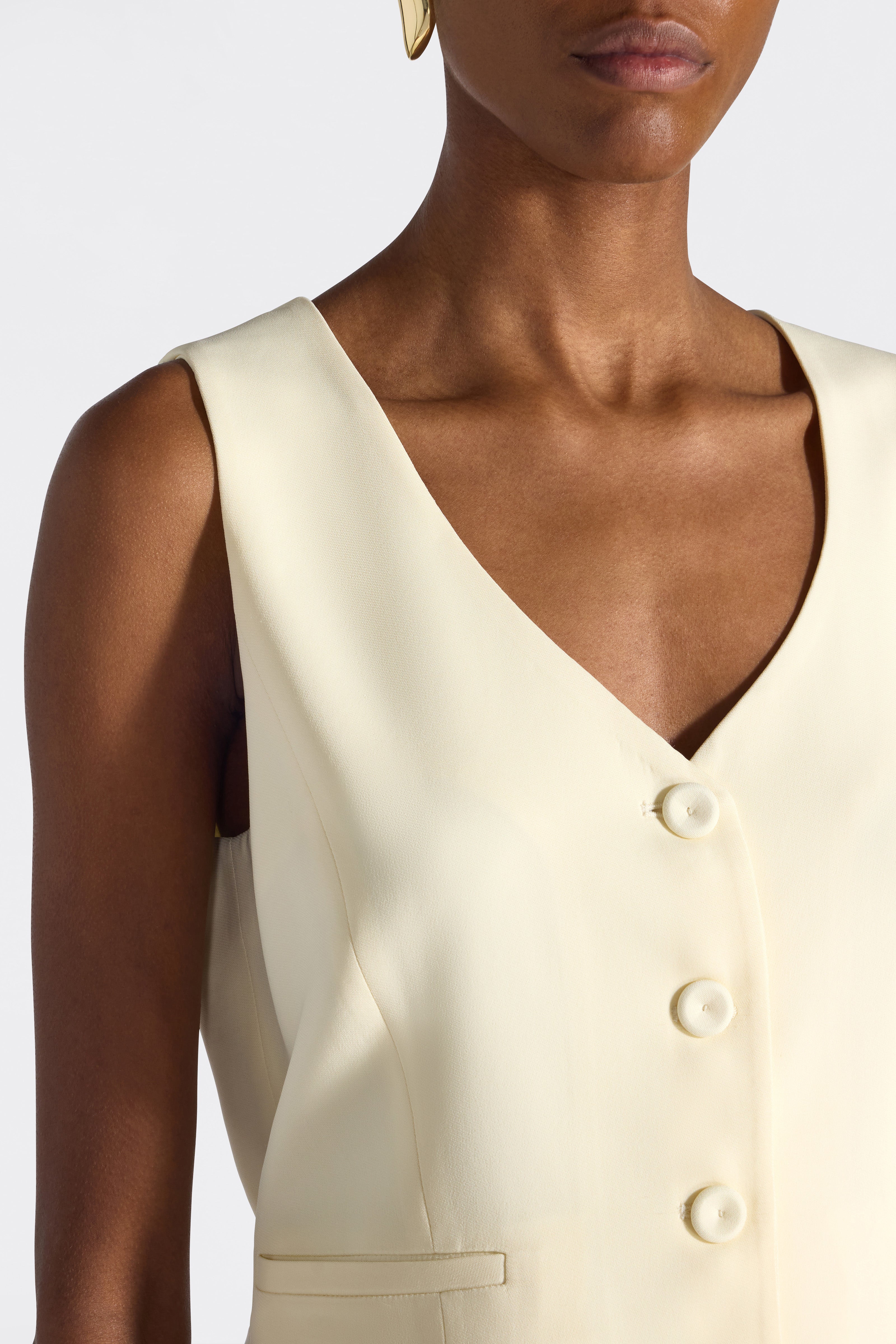 Liviana Conti Fulton gilet sans manches viscose polline