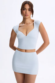 Oh Polly Lyra 9940 jupe bleu dusty micro mini modal