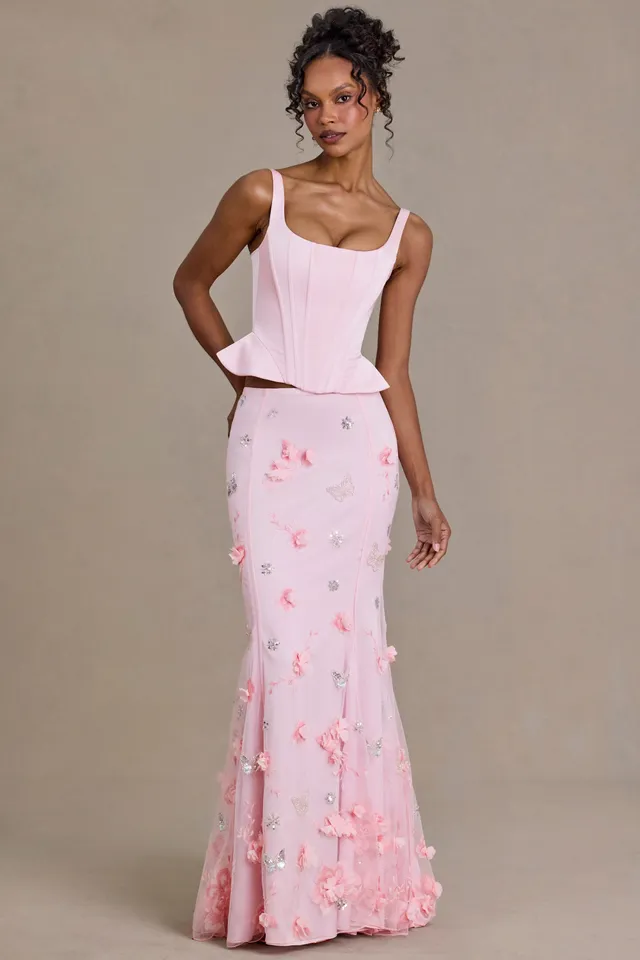 Oh Polly top corset satin rose baby bustier