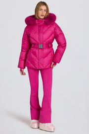 Oh Polly veste ski imperméable rose Magenta capuche