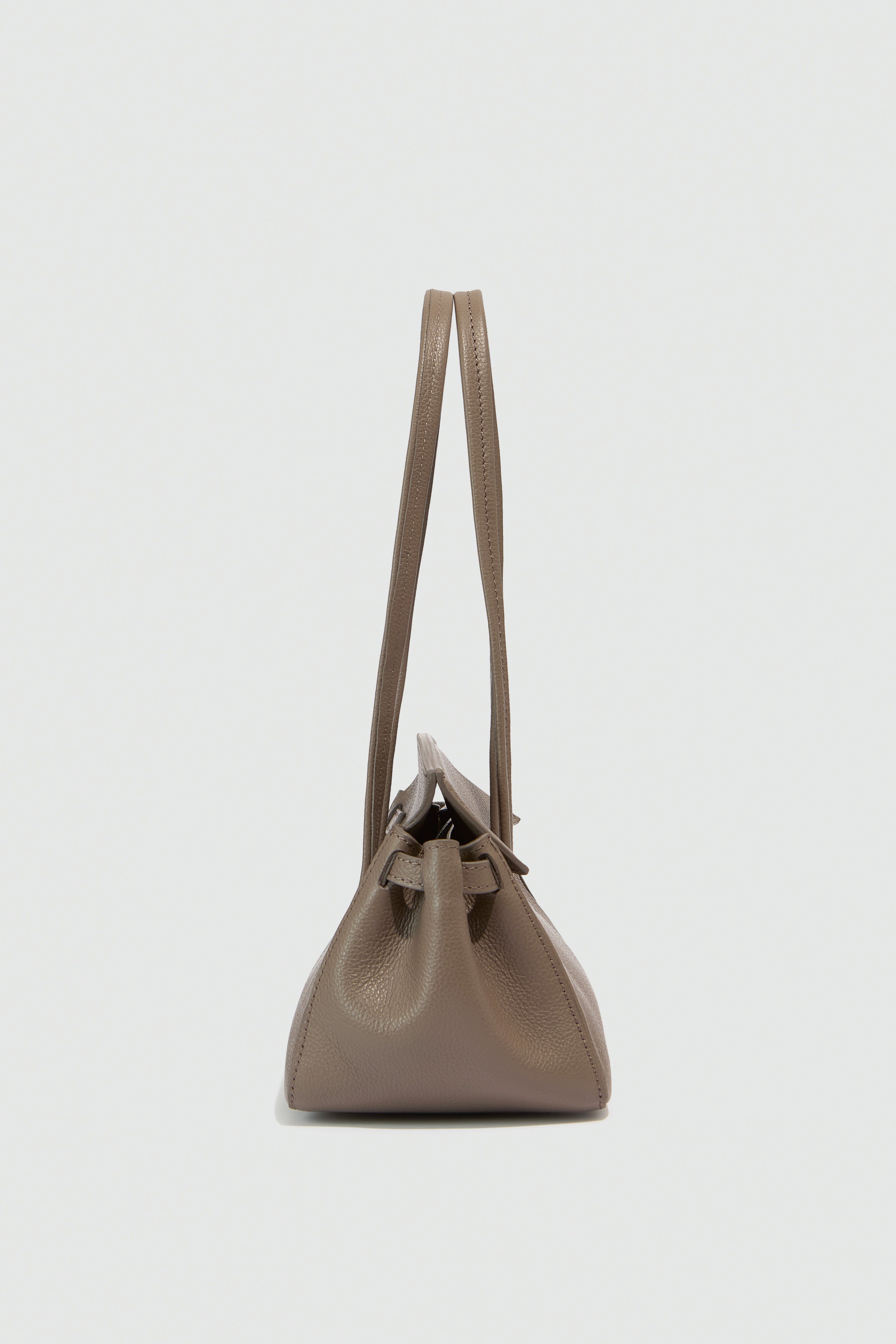 Liviana Conti Aida sac marron cuir grainé