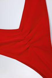Oh Polly Swim Bas Bikini Pacifico Rouge Feu Froncé