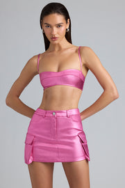 Oh Polly Skirts Jaimee mini jupe cargo rose foncé