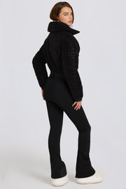 Oh Polly combinaison ski noire léopard imperméable