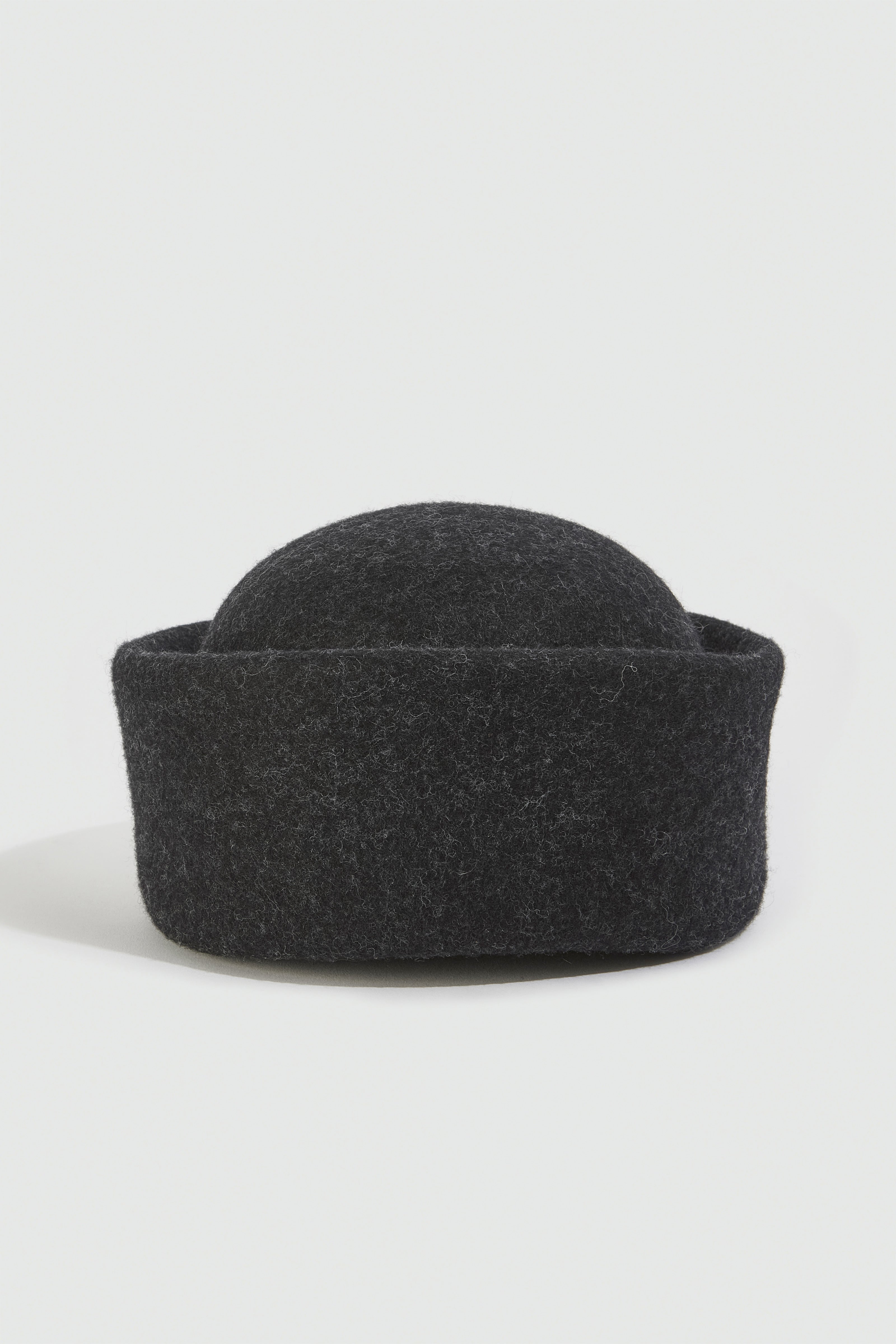 Liviana Conti Edna chapeau pillbox Anthracite feutre laine