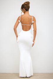 Oh Polly Aldona 8002 robe longue blanche col coeur