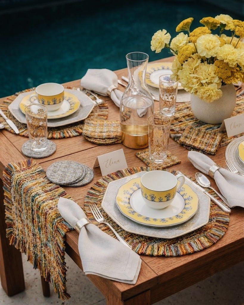 The Ethiquette Maison Set de Table Rond Saint Tropez Tweed