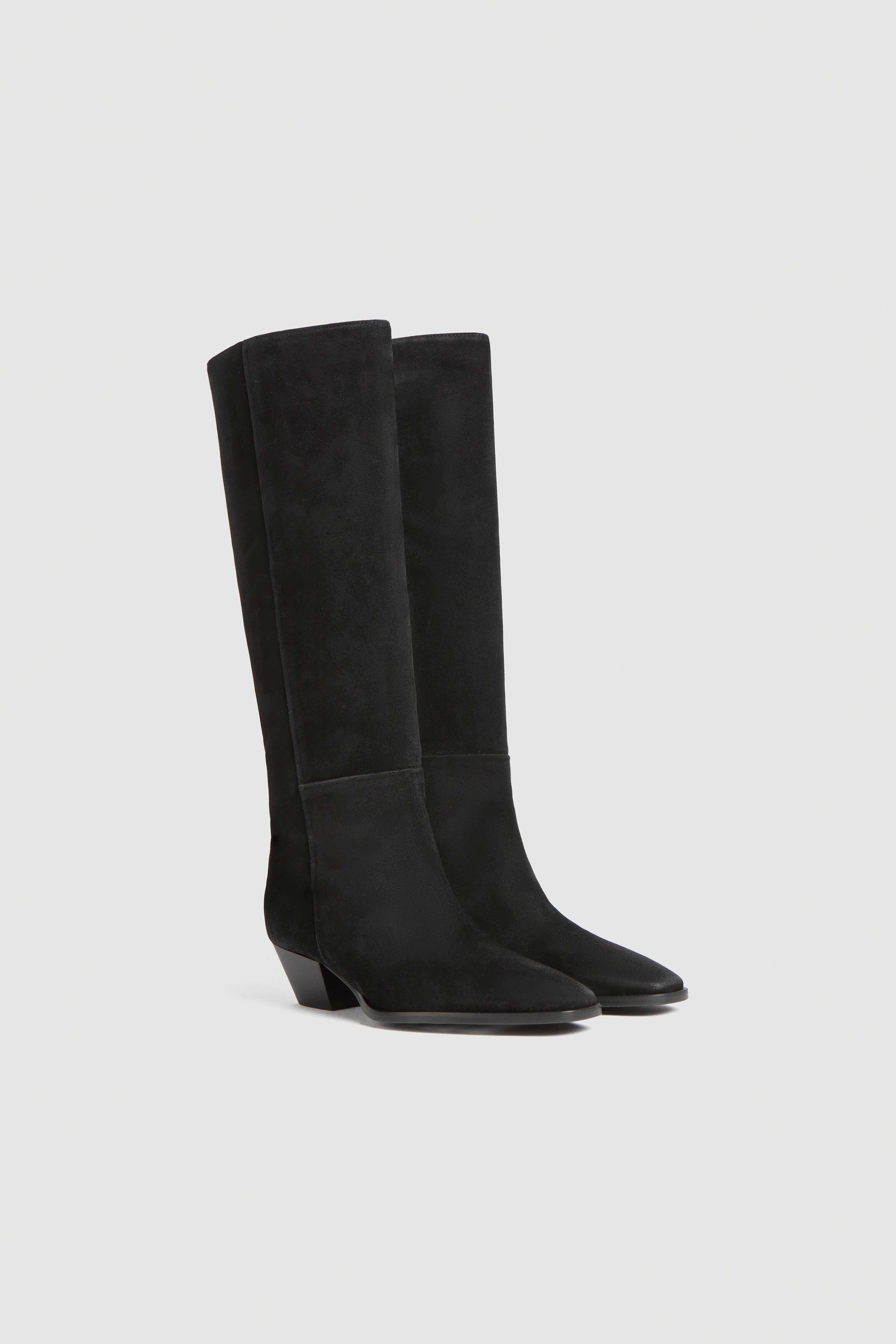 Liviana Conti Elisabeth bottes texanes cuir noir