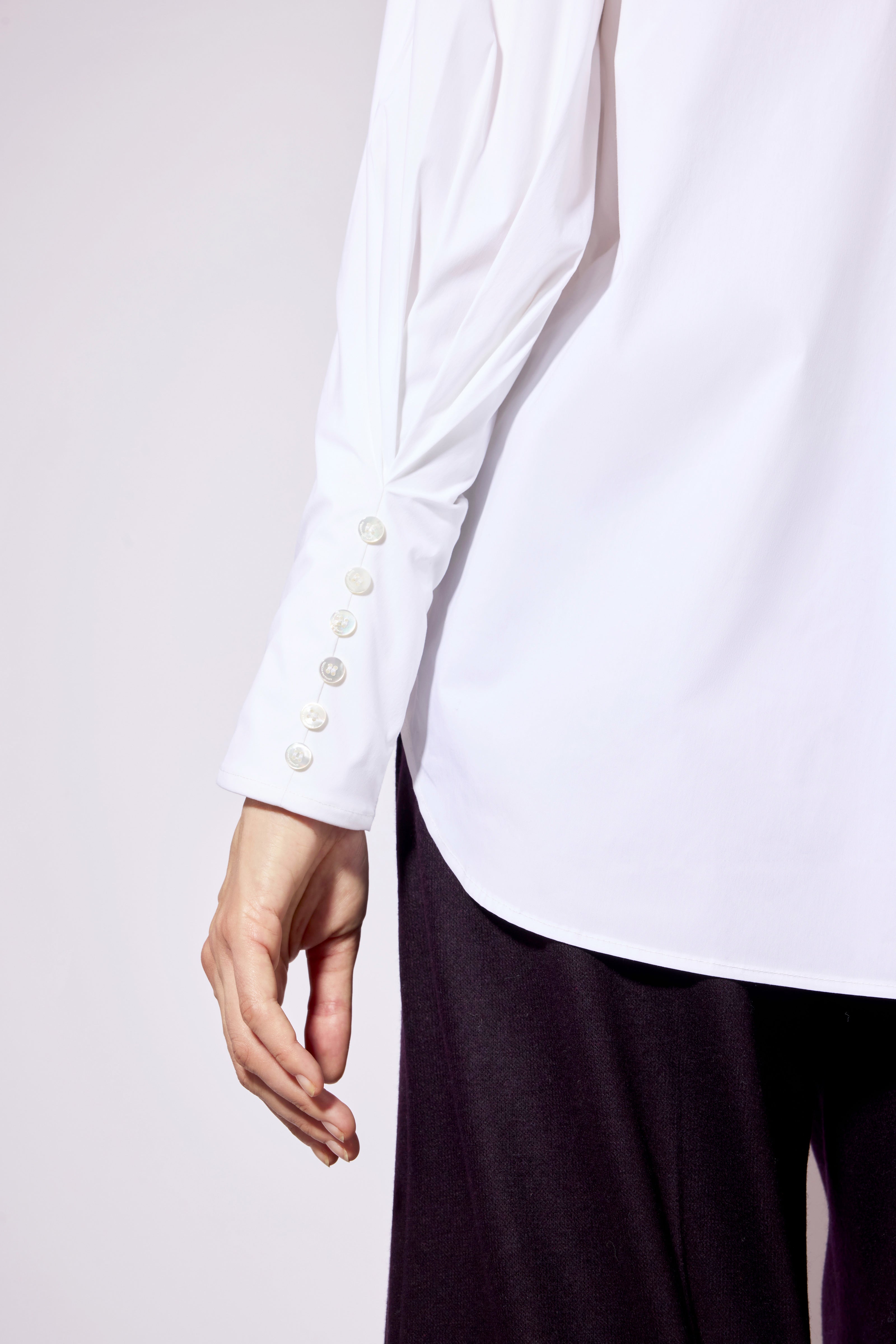 Liviana Conti Rosie chemise blanche col coréen