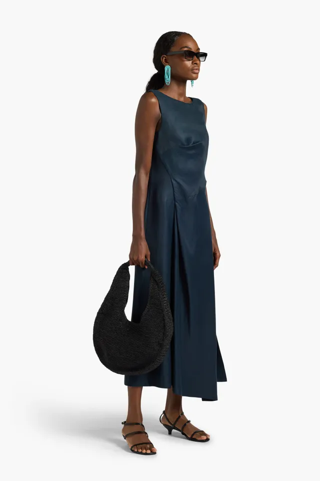 Liviana Conti Lorraine Robe midi bleue 38-48 viscose