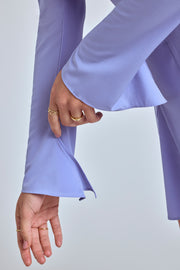 Oh Polly Leotine 8078 mini robe bleu lavande georgette