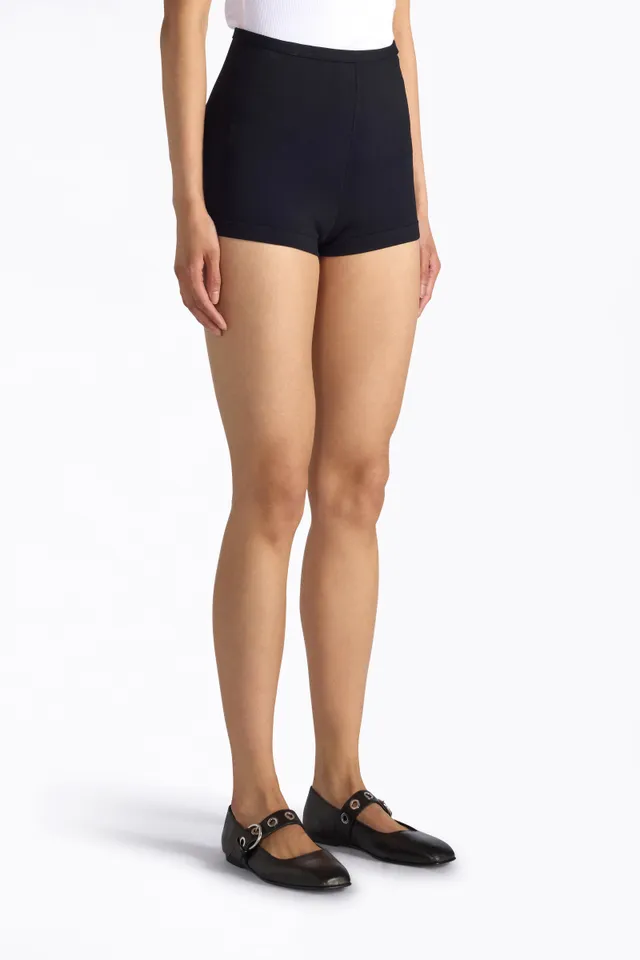 Liviana Conti Ines culotte femme noir viscose taille haute