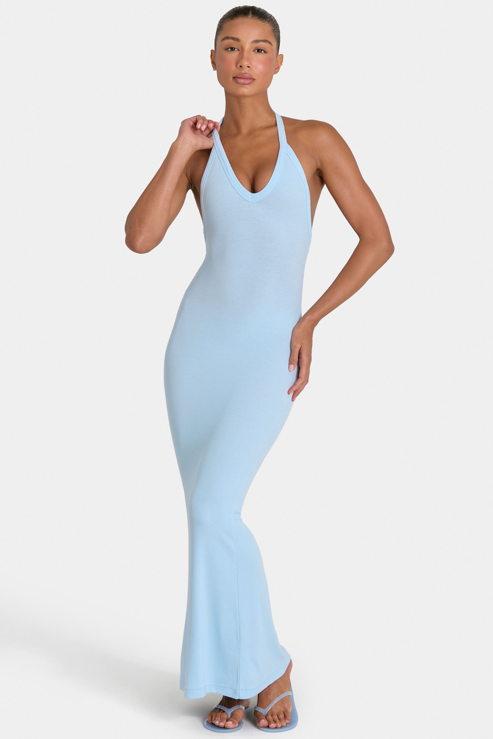 Oh Polly ButterCloud Maxi robe longue sky stretch