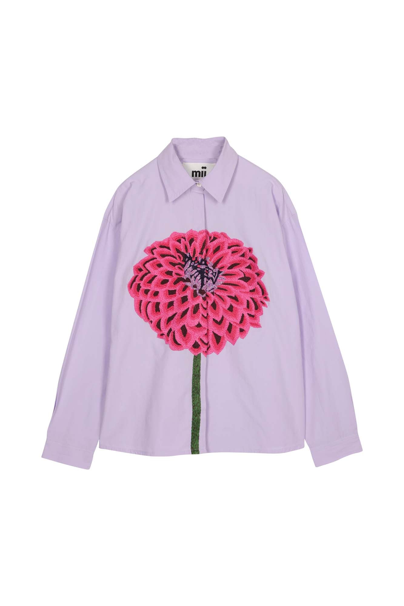 Mii Les iconiques Chemise Alma chemisier Dahlia parme coton