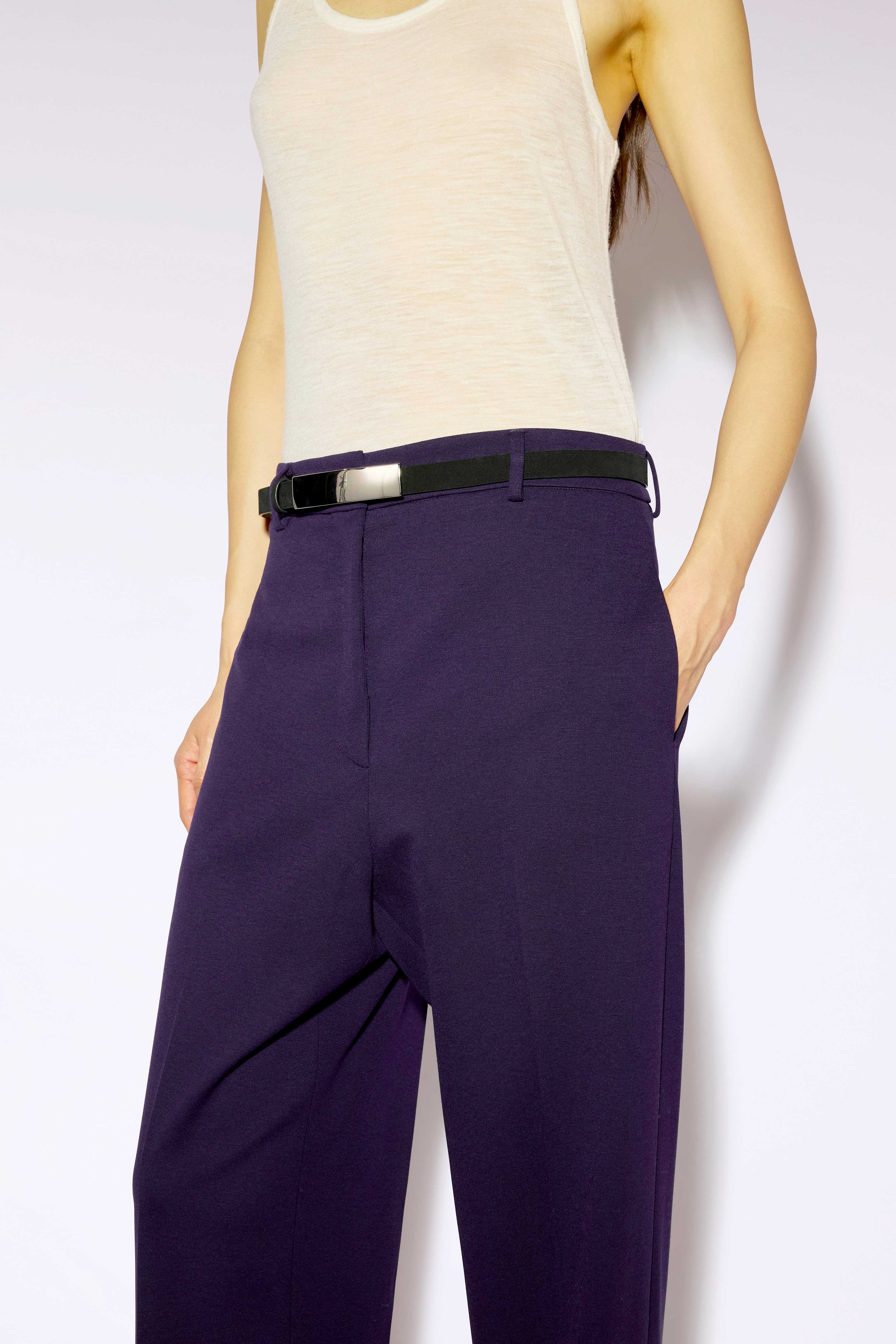 Liviana Conti Paul pantalon cigarette mirtillo 38-48