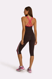 Oh Polly Bo+Tee Soft Active legging capri marron truffe