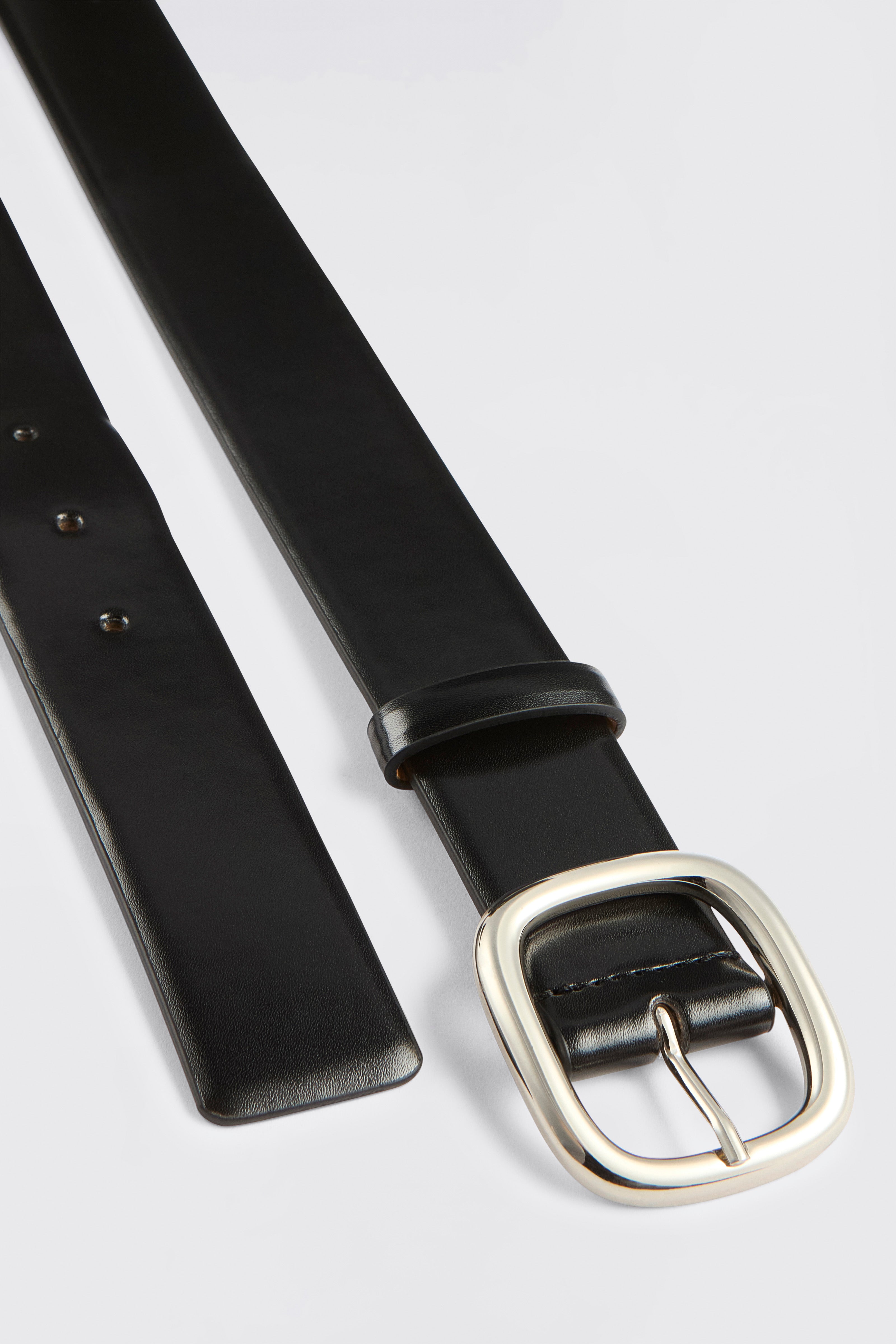 Liviana Conti Nives ceinture noire 75 similicuir boucle argent