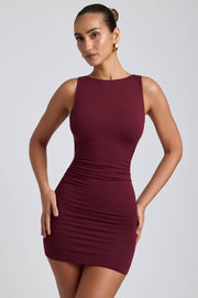 Oh Polly Coa Mini Robe Modal Prune Dos Ouvert