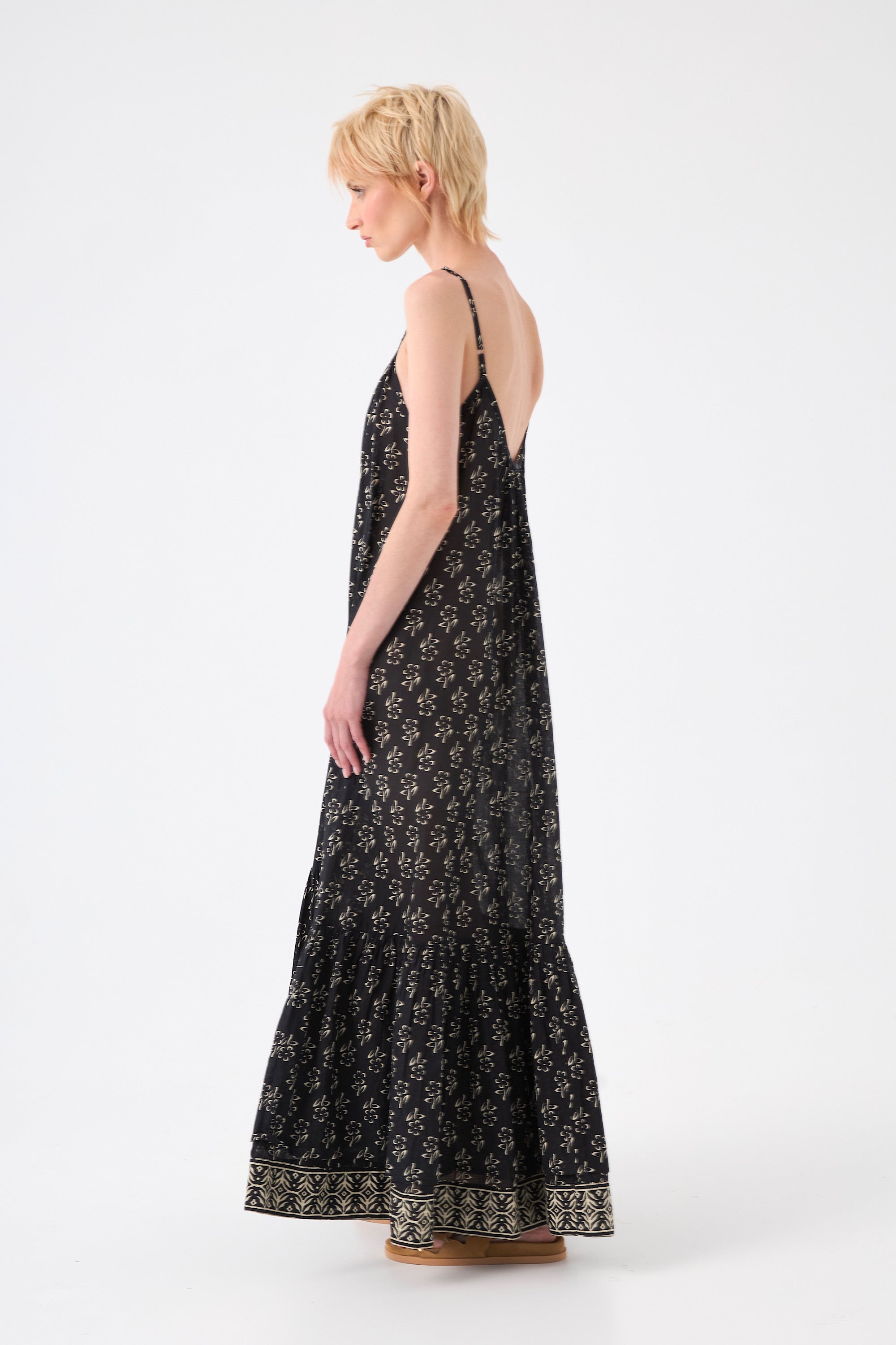 Chicosoleil Pearl robe longue coton Fleurs Vagabondes S