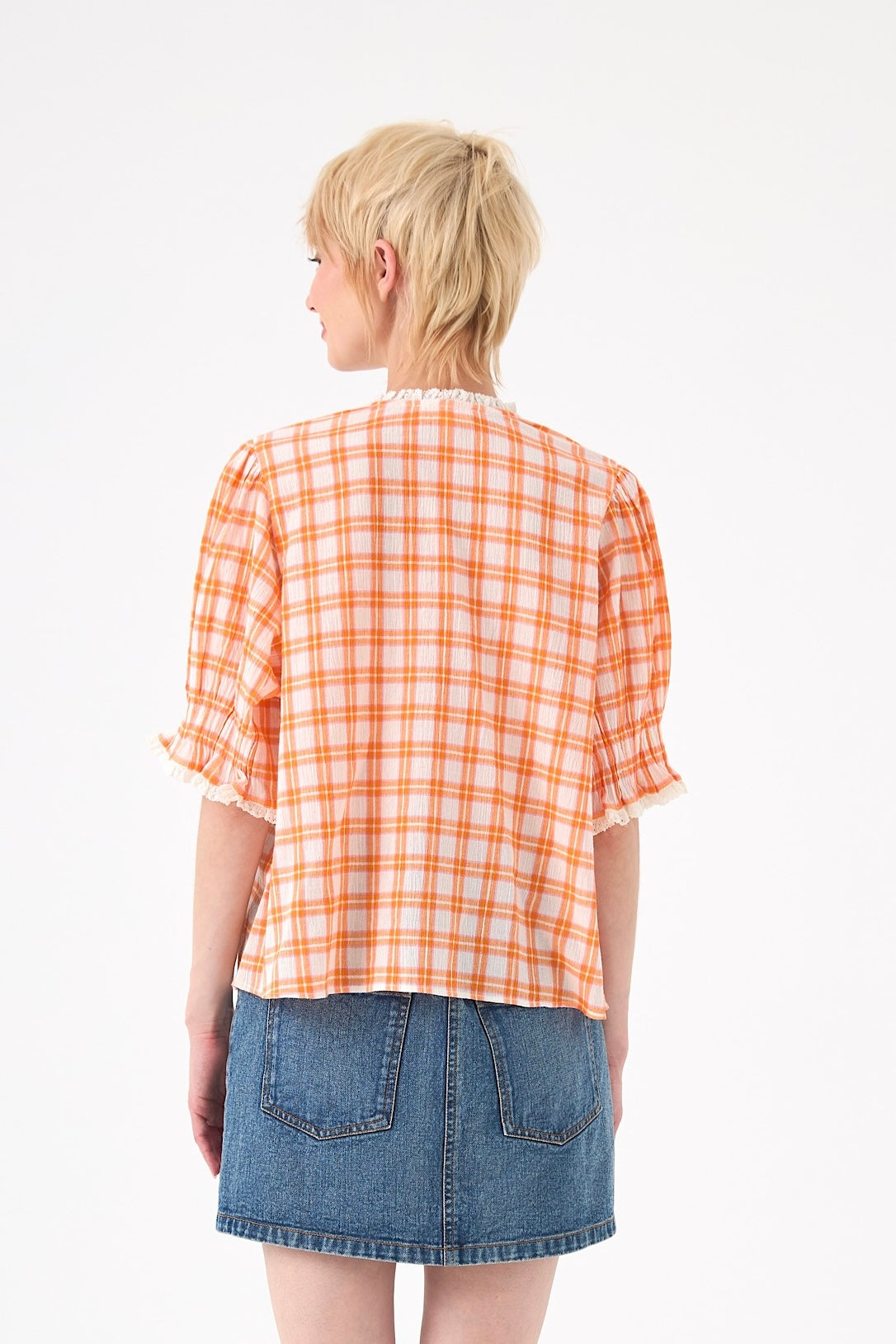 Chicosoleil Miro blouse coton carreaux bloom check ample