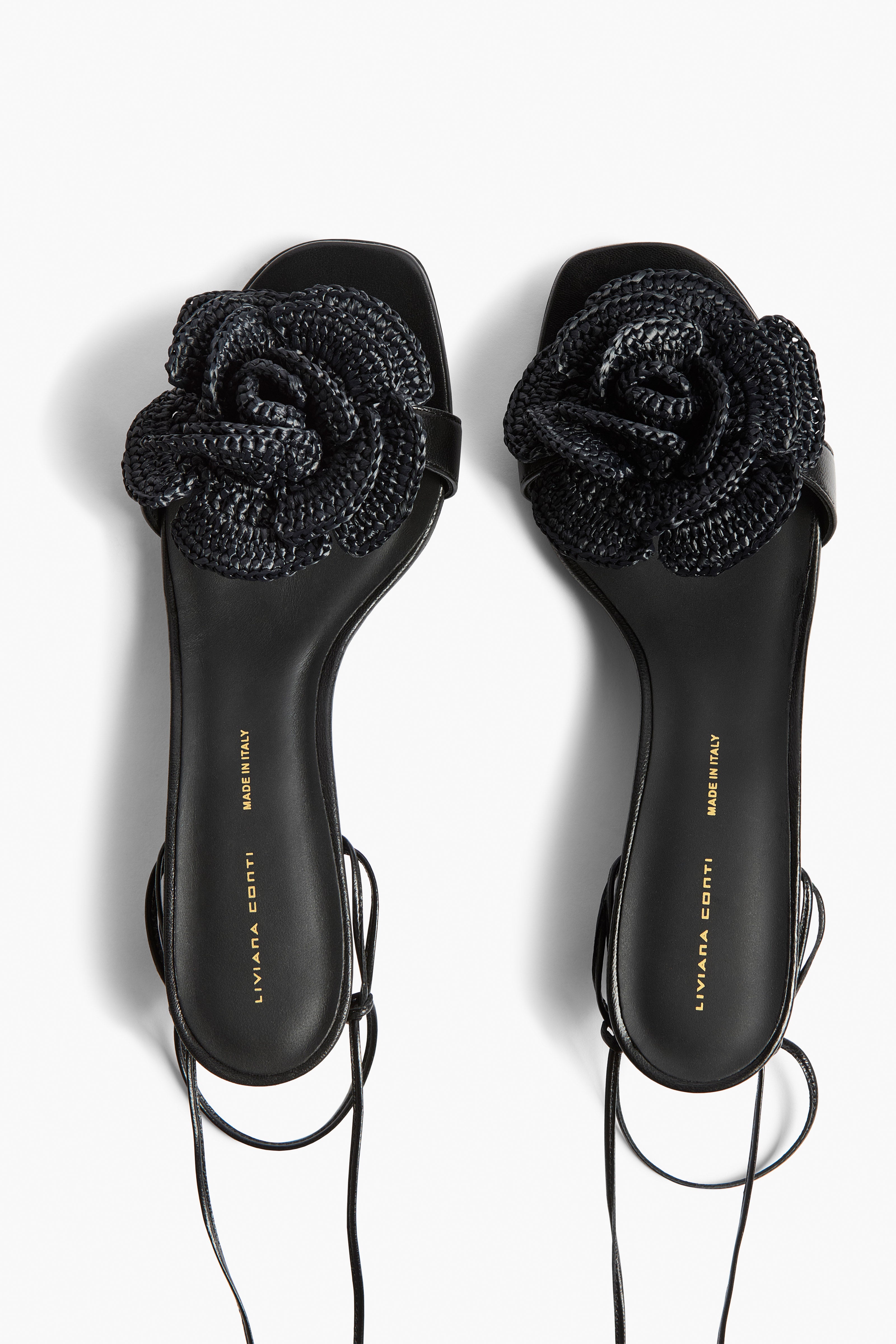 Liviana Conti Sabrina sandales noires nappa talon 30 mm