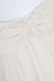 Oh Polly Alma Crop Top Bandeau Blanc Coton Noué