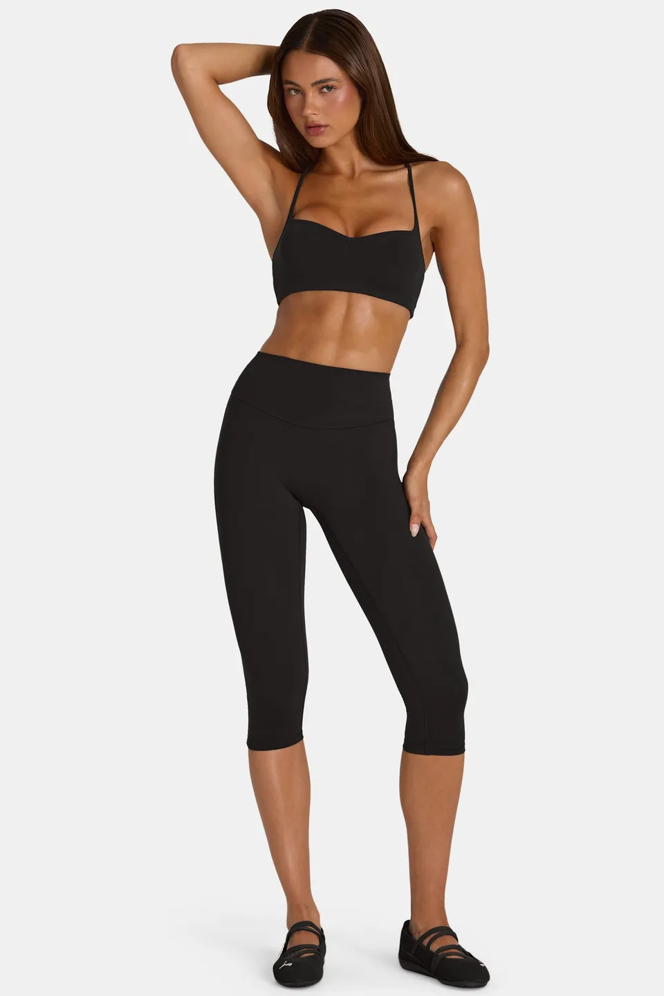 Oh Polly Bo+Tee Soft Active legging capri noir opaque