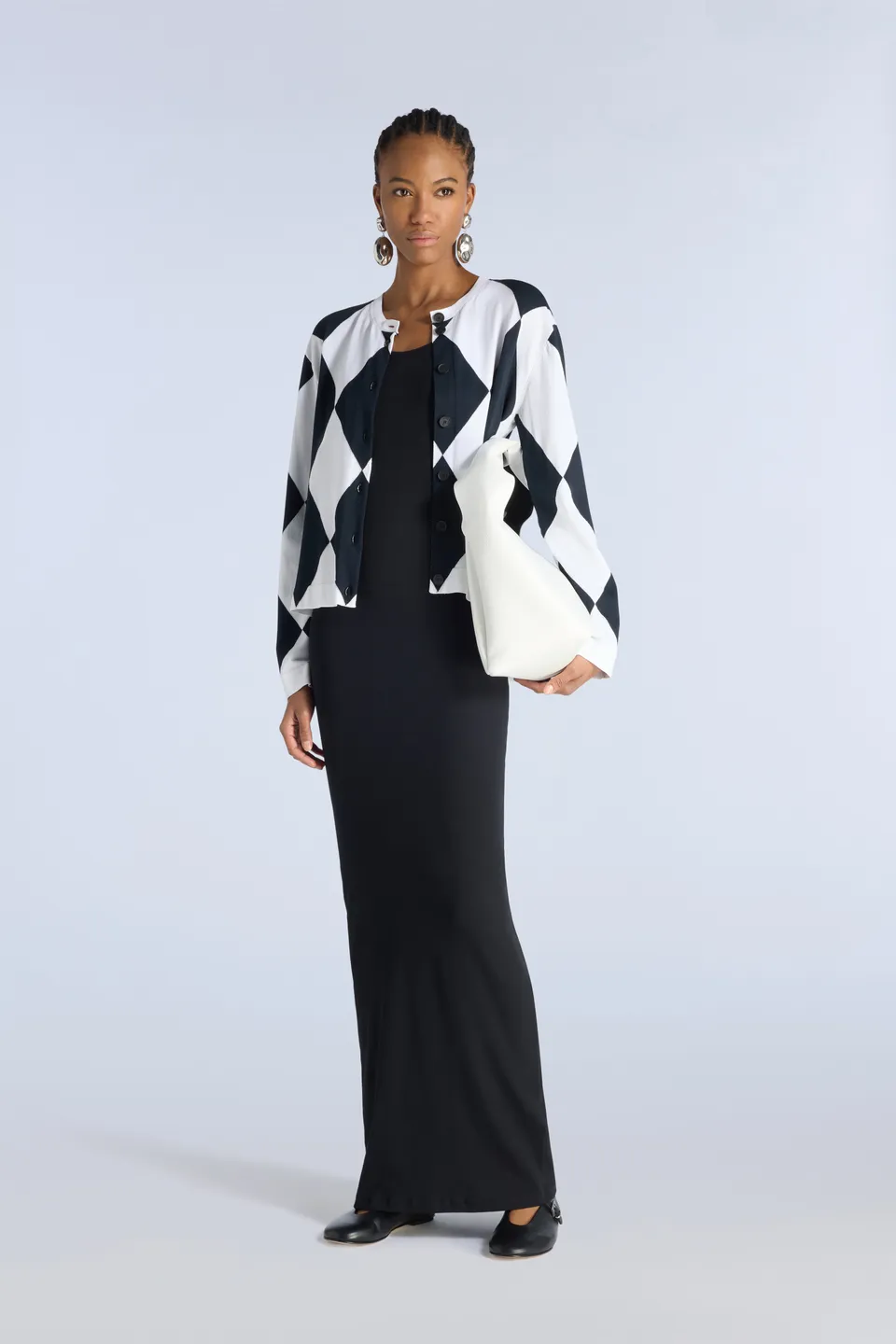 Liviana Conti Jeremy gilet losanges viscose