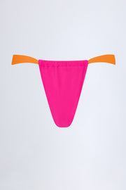 Oh Polly Swim NS0699 bas bikini cheeky rose fuchsia froncé
