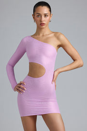 Oh Polly Dresses Zanab 8179 robe mini violet rose métallisé