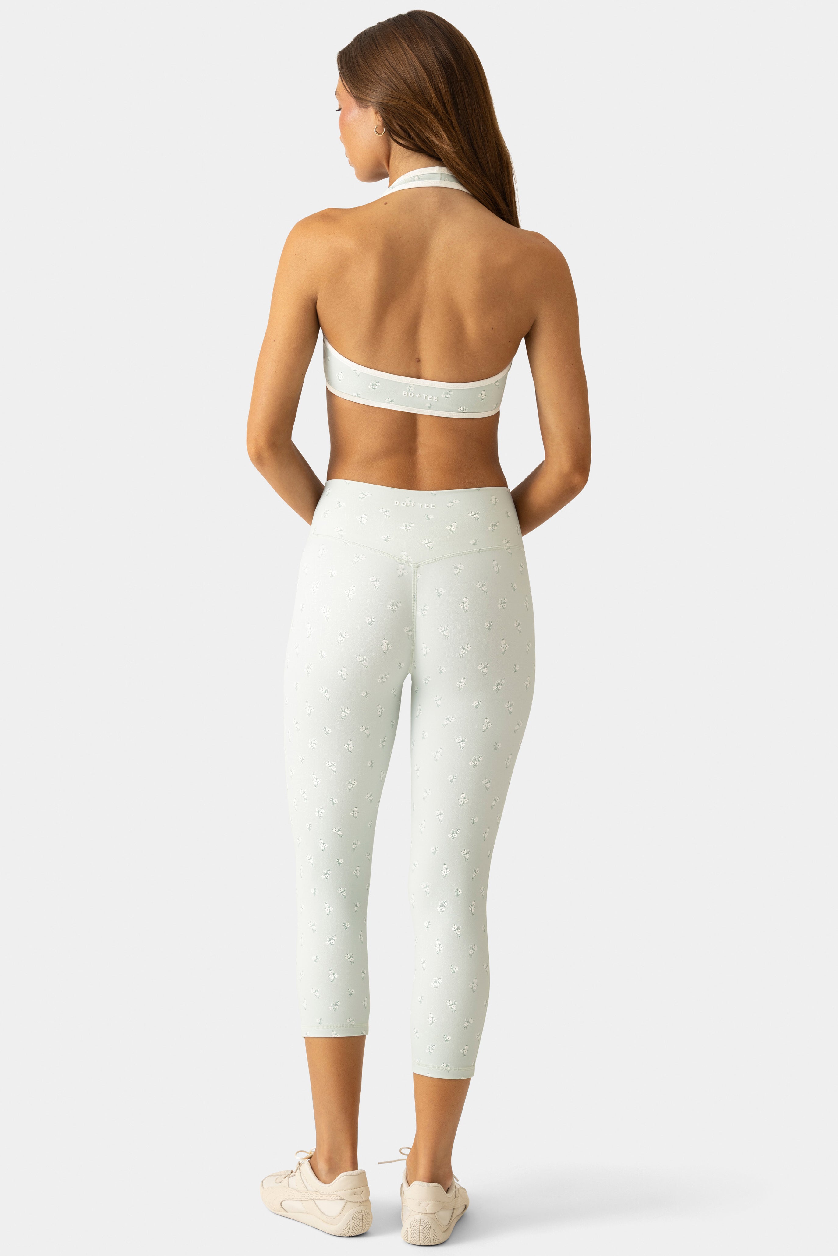 Oh Polly Bo+Tee legging capri taille haute matcha meadow
