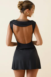 Oh Polly Nalini robe mini noire dos ouvert