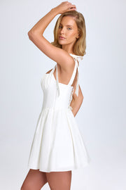 Oh Polly Marianna robe mini corset blanc coton